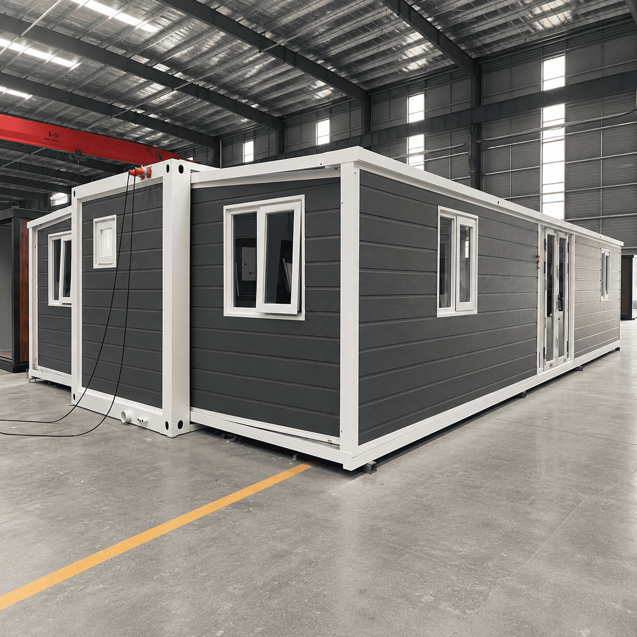 Rumah Kontena Boleh Dibesarkan 40 kaki Kotak Casa | Rumah Keluarga Prefab Mewah